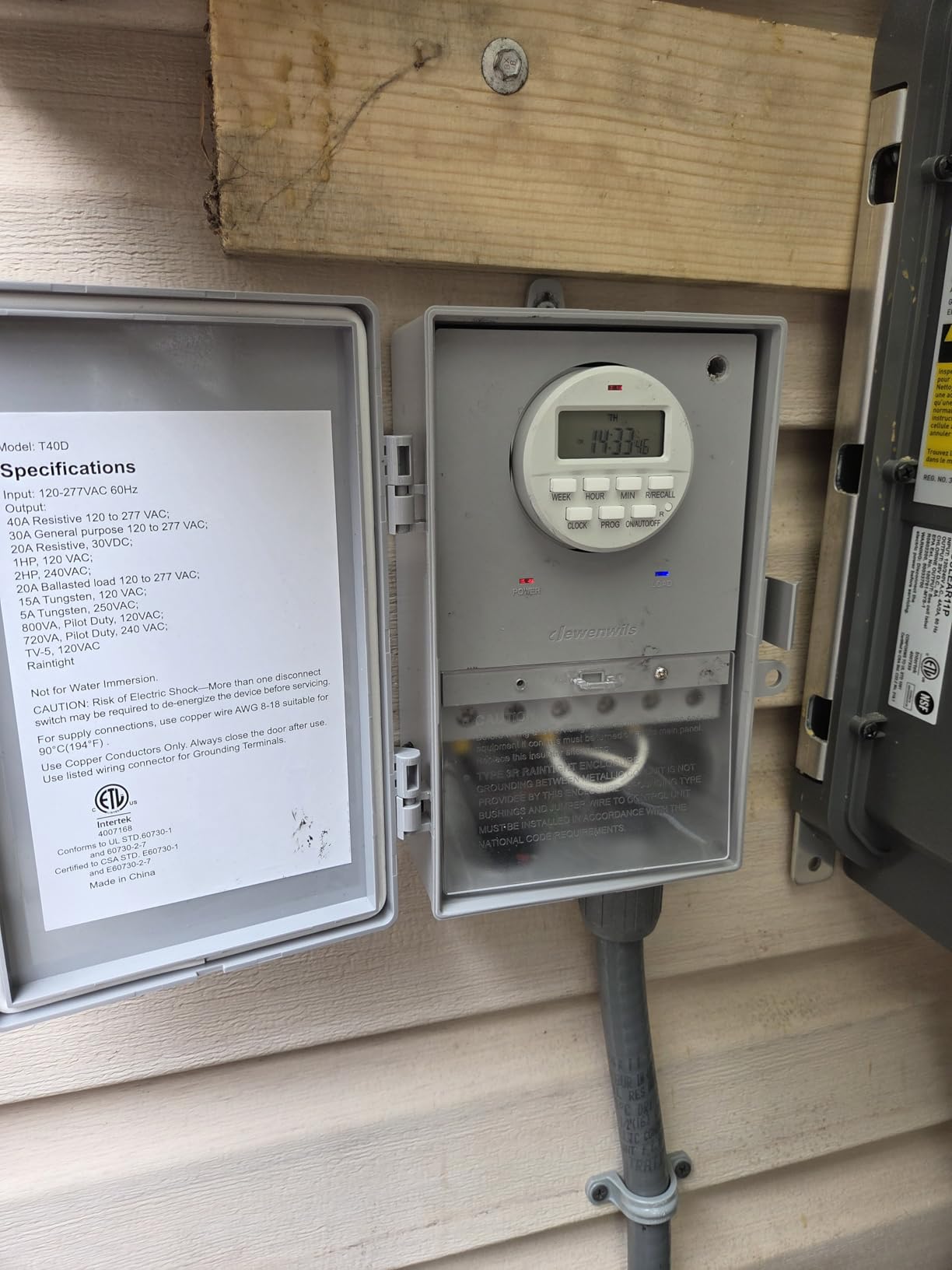 DEWENWILS Pool Pump Timer, Digital Timer Box, 2HP 40A 120-277 VAC, 7-Day 20 ON/Off Programmable Timer Switch for Water Heater, Pool Pump, SPA, Motor, ETL Listed Gray customer photo 1