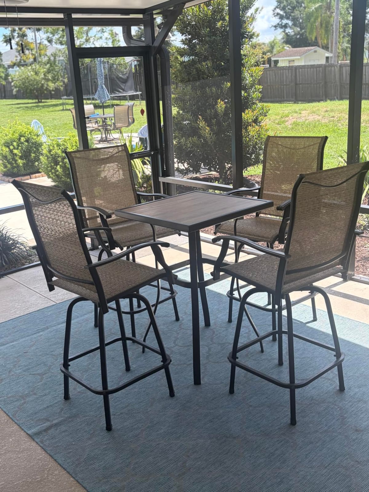 PHI VILLA Outdoor Patio Bar Set of 4,High Top Furniture Set customer photo 2