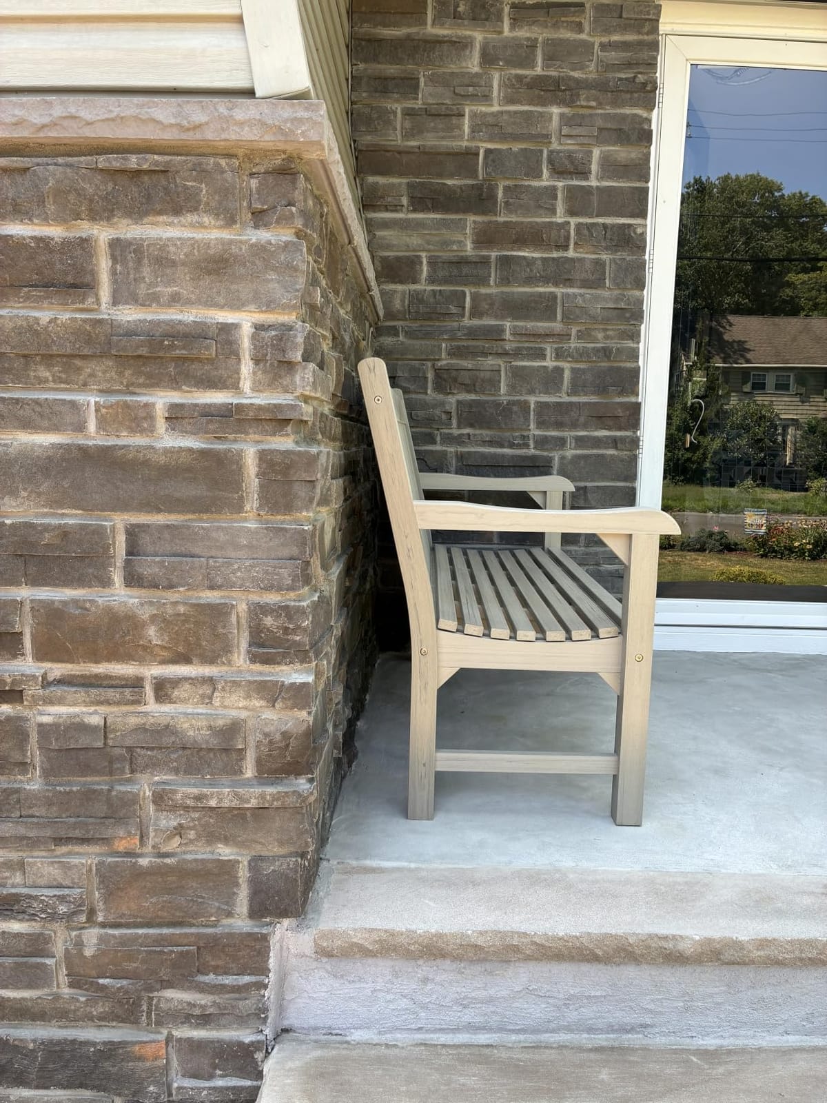 Psilvam 2-Person Outdoor Bench with 700 Lbs Weight Capacity, Teak customer photo 1