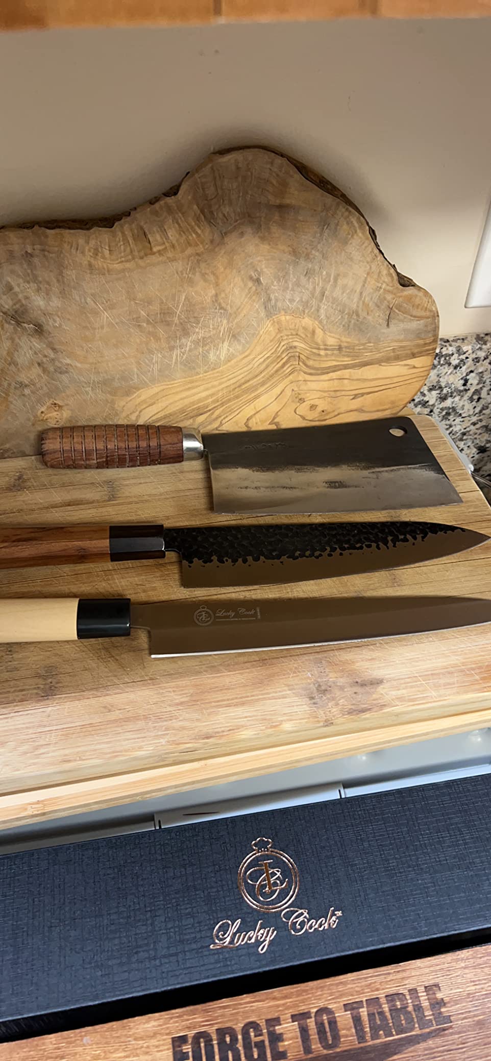 RASSE Japanese Chef Knife Gyuto Chef Knife - 8 Inch Professional Hand Forged Kitchen Knife High Carbon Japanese AUS-8 Stainless Steel Knife with Rosewood Handle & Gift Box customer photo 2