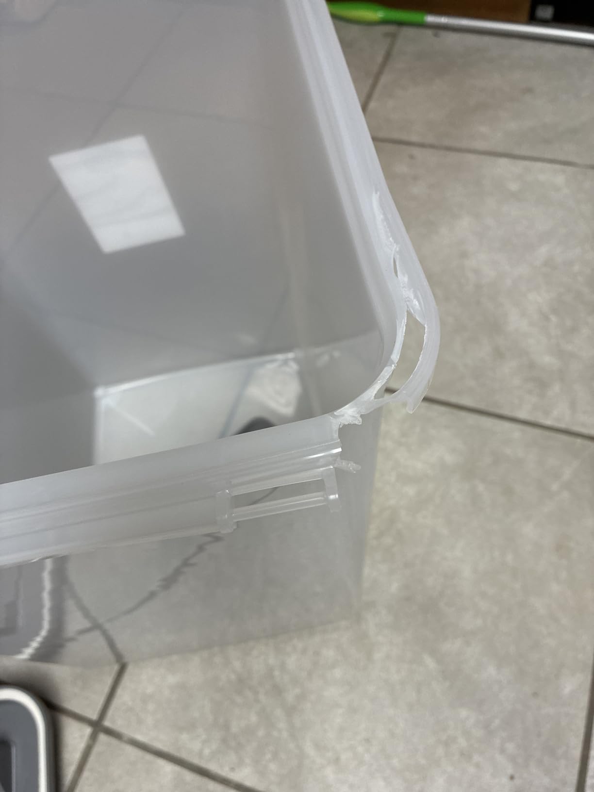 Amazon Basics Airtight Pet Food Storage Container with Scoop, BPA Free, Removable Wheels, 69 QT, Gray customer photo 2