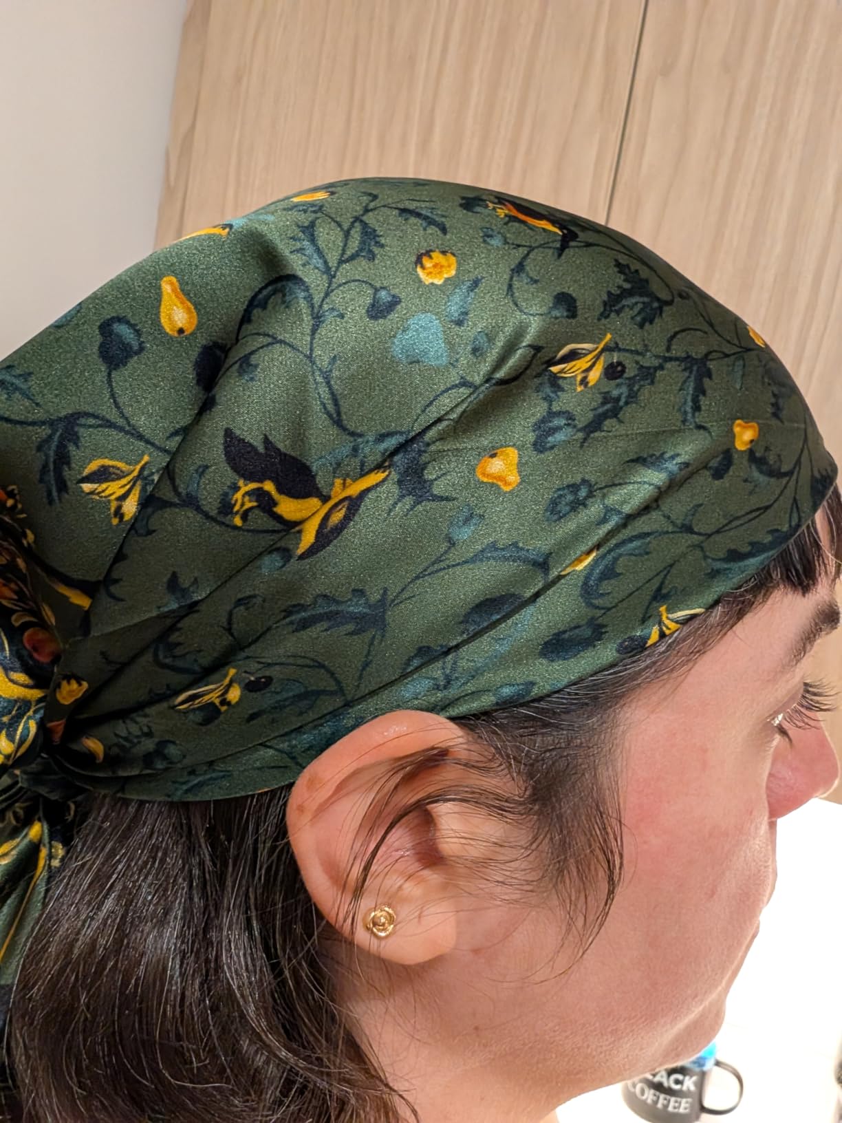 100% Silk Square Scarf for Hair-25.6
