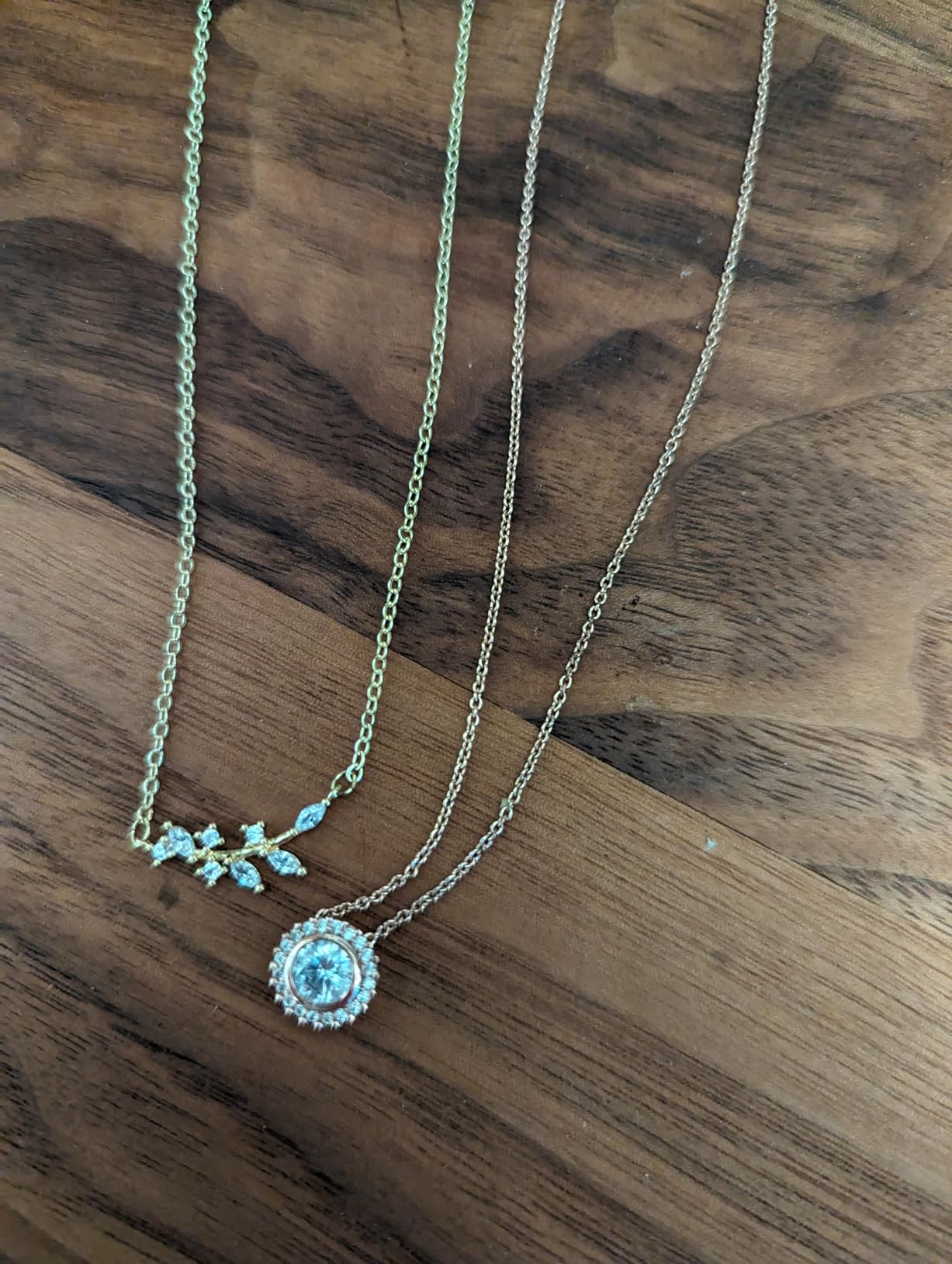 Diamond Necklace for Women, Dainty 14k Gold Plated Flower Necklace customer photo 1