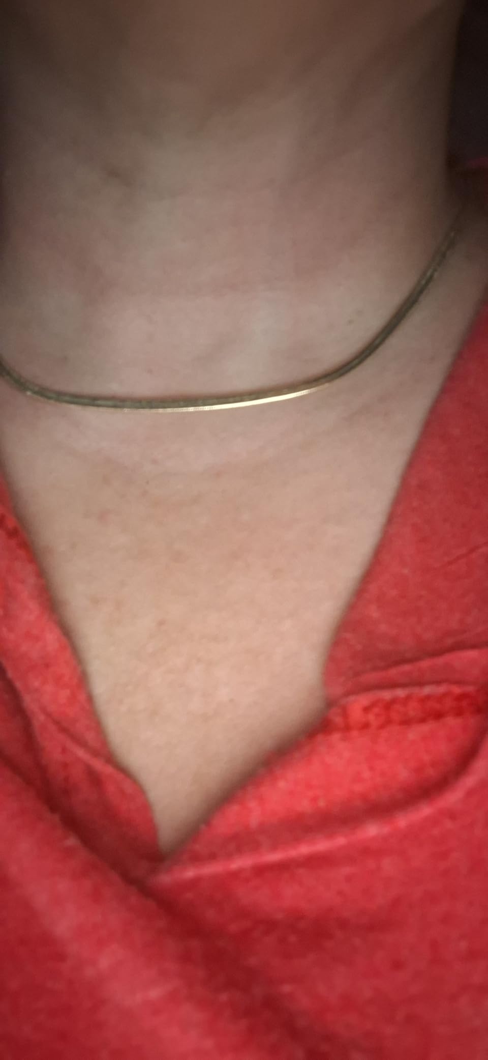 DEARMAY 14K Gold Plated Herringbone Necklaces for Women, Dainty Gold Snake Choker Chain Non Tarnish Trendy Simple Thin & Chunky Options Neckalce 1.5/3/5/6/8mm Chain Jewelry for Gifts customer photo 1