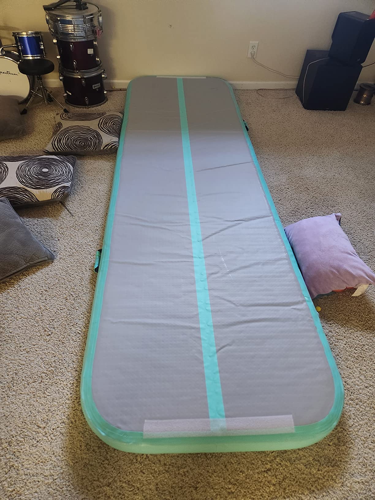 Air Mat Tumble Track, Gymnastics Mats Tumbling Track with Electric Air Pump for Home Use Cheerleading Training Kids Gym Yoga customer photo 2