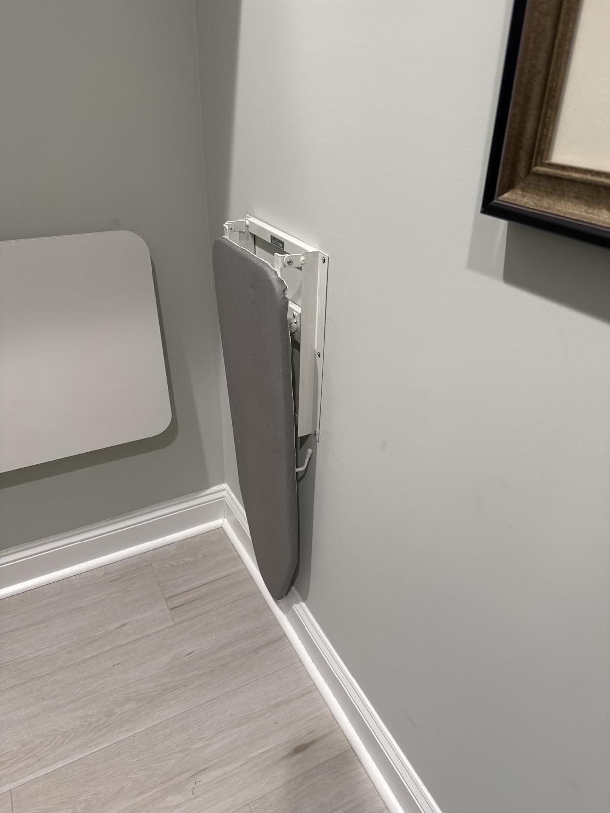 Ivation Wall-Mounted Ironing Board | Foldable 36.2” x 12.2”, Fold Down Ironing Station for Home, Apartment & Dorms, Easy-Release Lever, Removable Cotton Cover, Mounting Hardware Included customer photo 1
