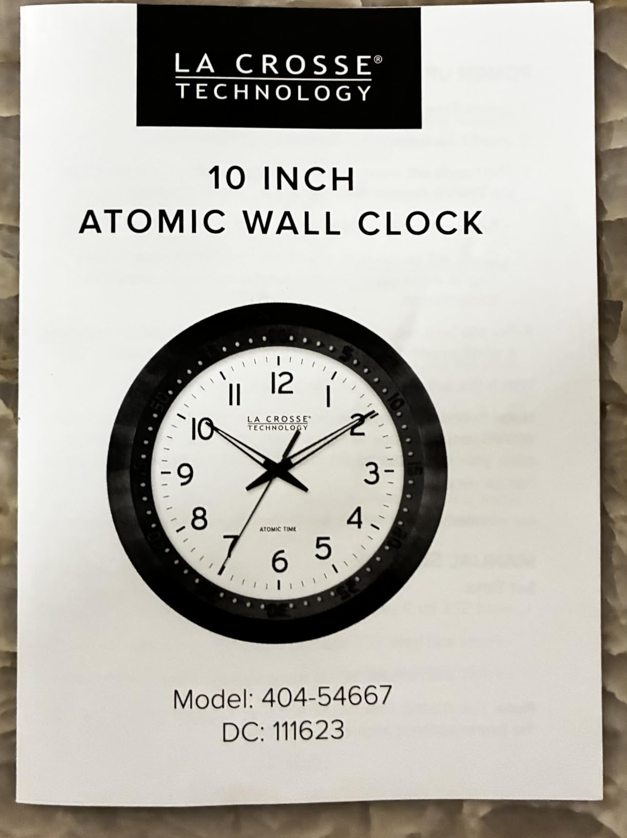 La Crosse Technology Atomic Wall Clock, Metal, 10