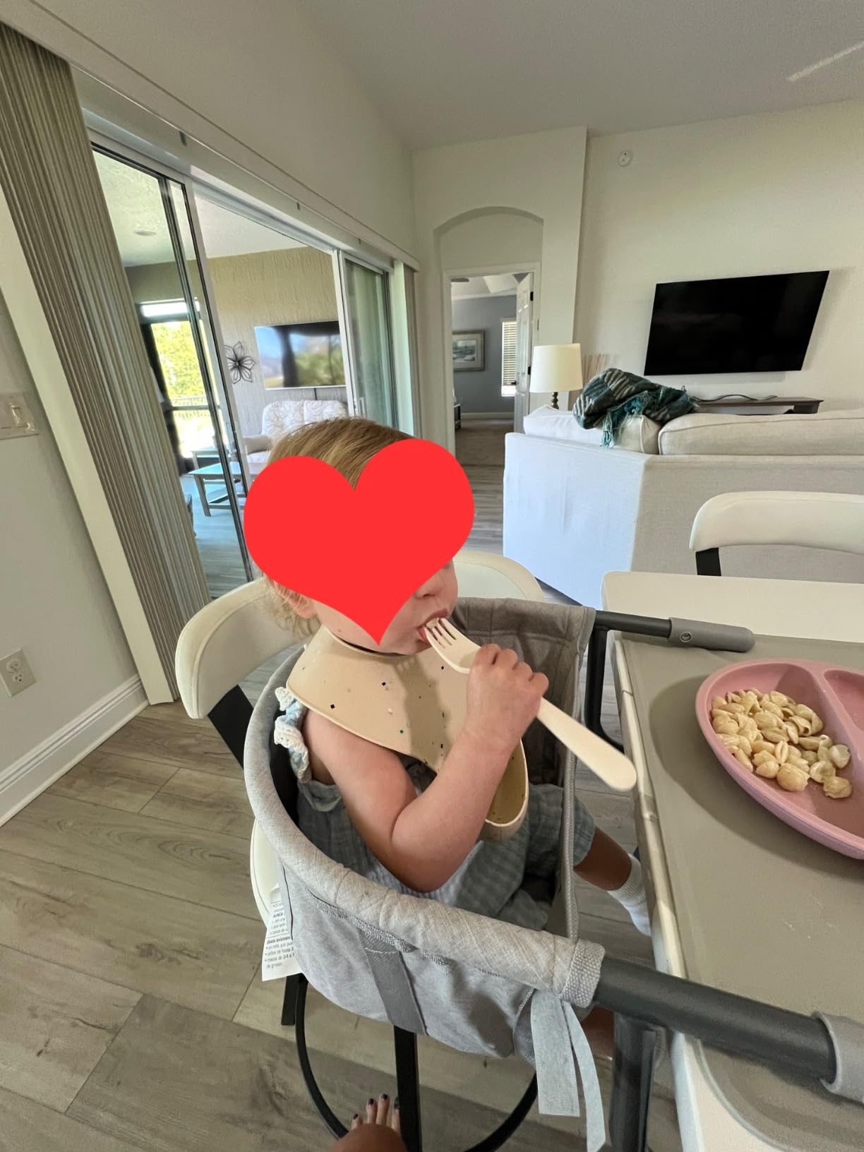 Regalo Easy Dinner Hook-On High Chair, Portable Clip-On Baby High Chair for Table, Foldable Travel High Chair with Storage Pocket, Rubber Grips to Protect Surfaces customer photo 2