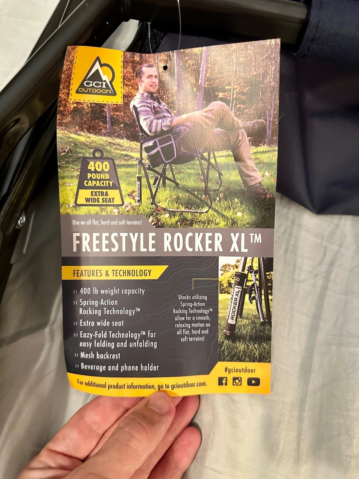 GCI Outdoor Freestyle Rocker XL Camping Chair - Black customer photo 1