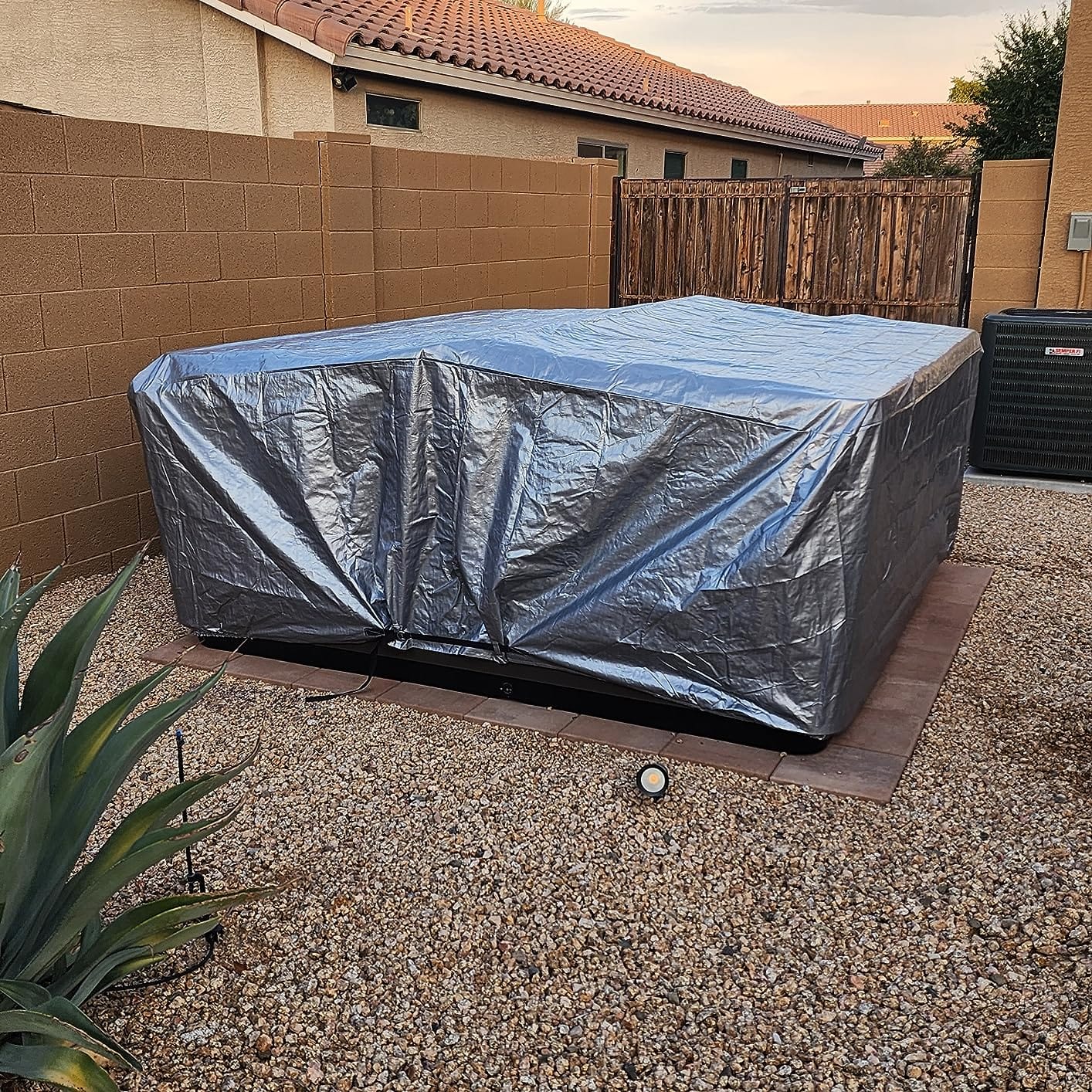 Waterproof Hot Tub Cover 170G Polyethylene Spa Cover customer photo 1
