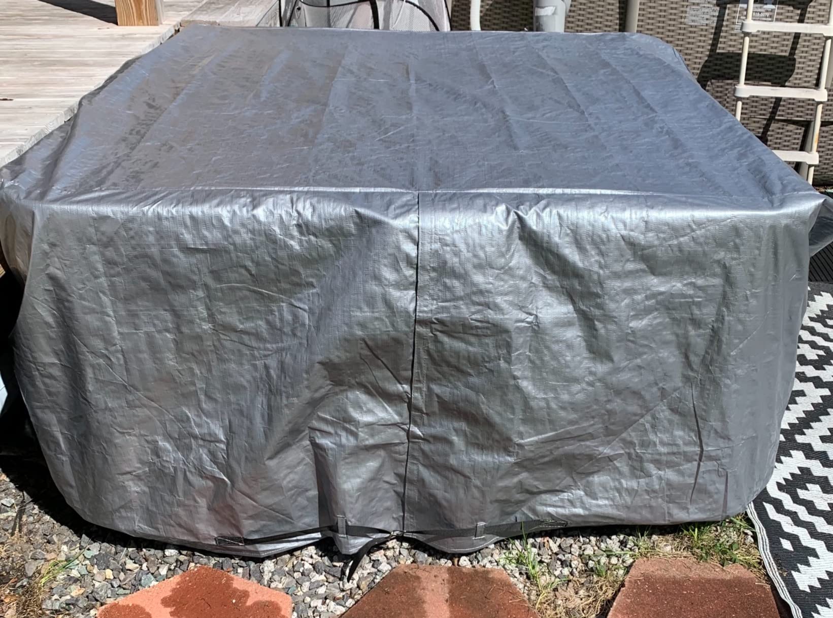 Waterproof Hot Tub Cover 170G Polyethylene Spa Cover customer photo 2