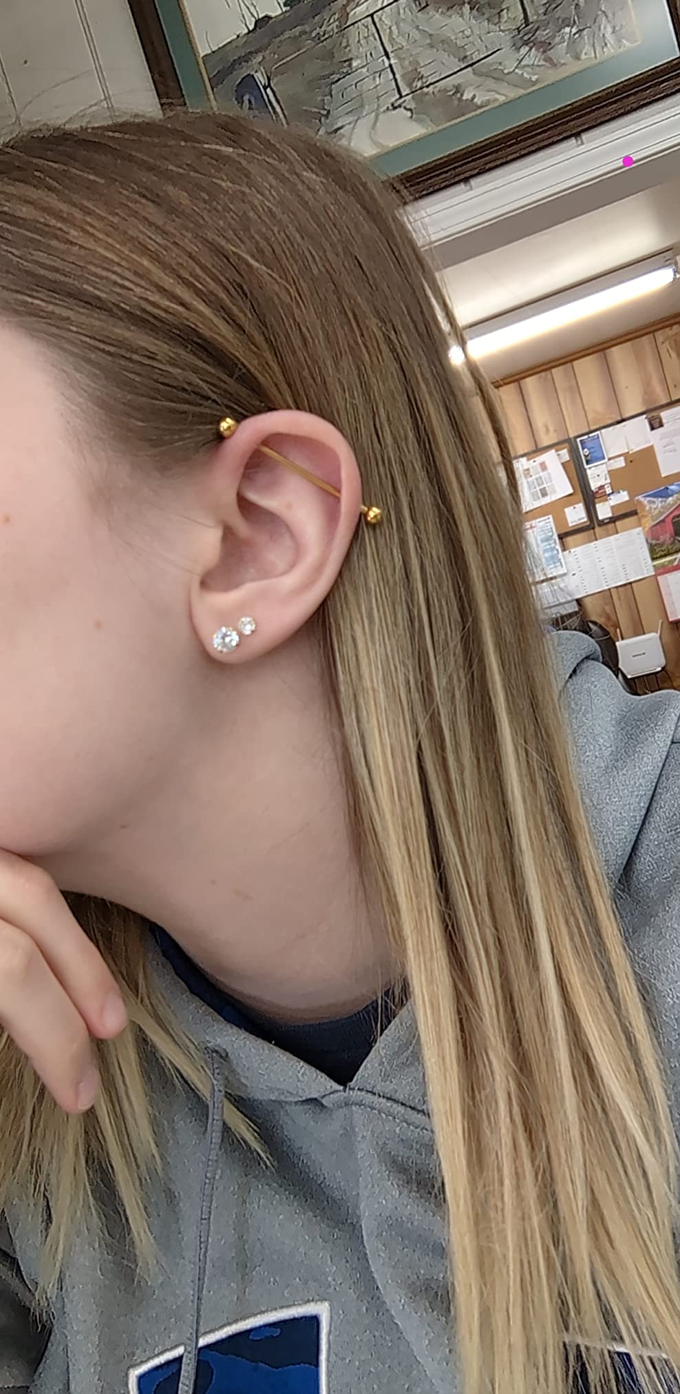 20G Hypoallergenic Flat Back Stud Earrings for Women Men Sensitive Ears customer photo 2