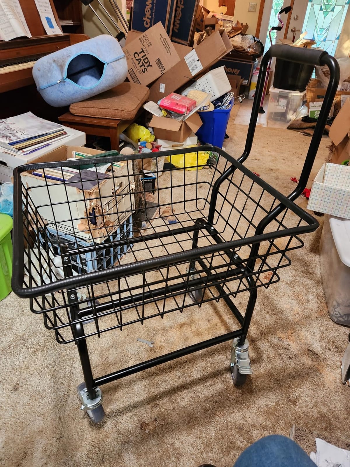 LVP Work Horse Commercial Laundry Cart with Removable Handle 2.85 Bushels (Black, Extra Large) customer photo 1