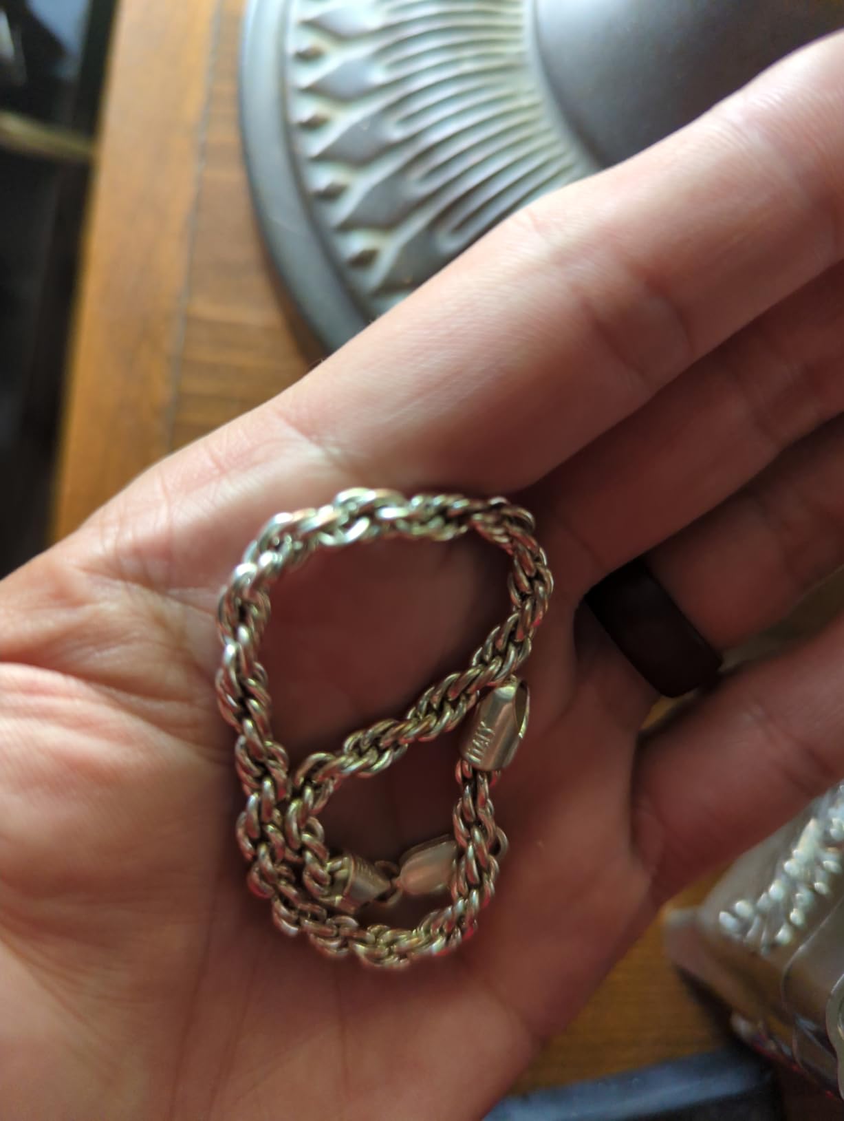 nometo 925 Sterling Silver Rope Chain Bracelet Box Chain Bracelet customer photo 2