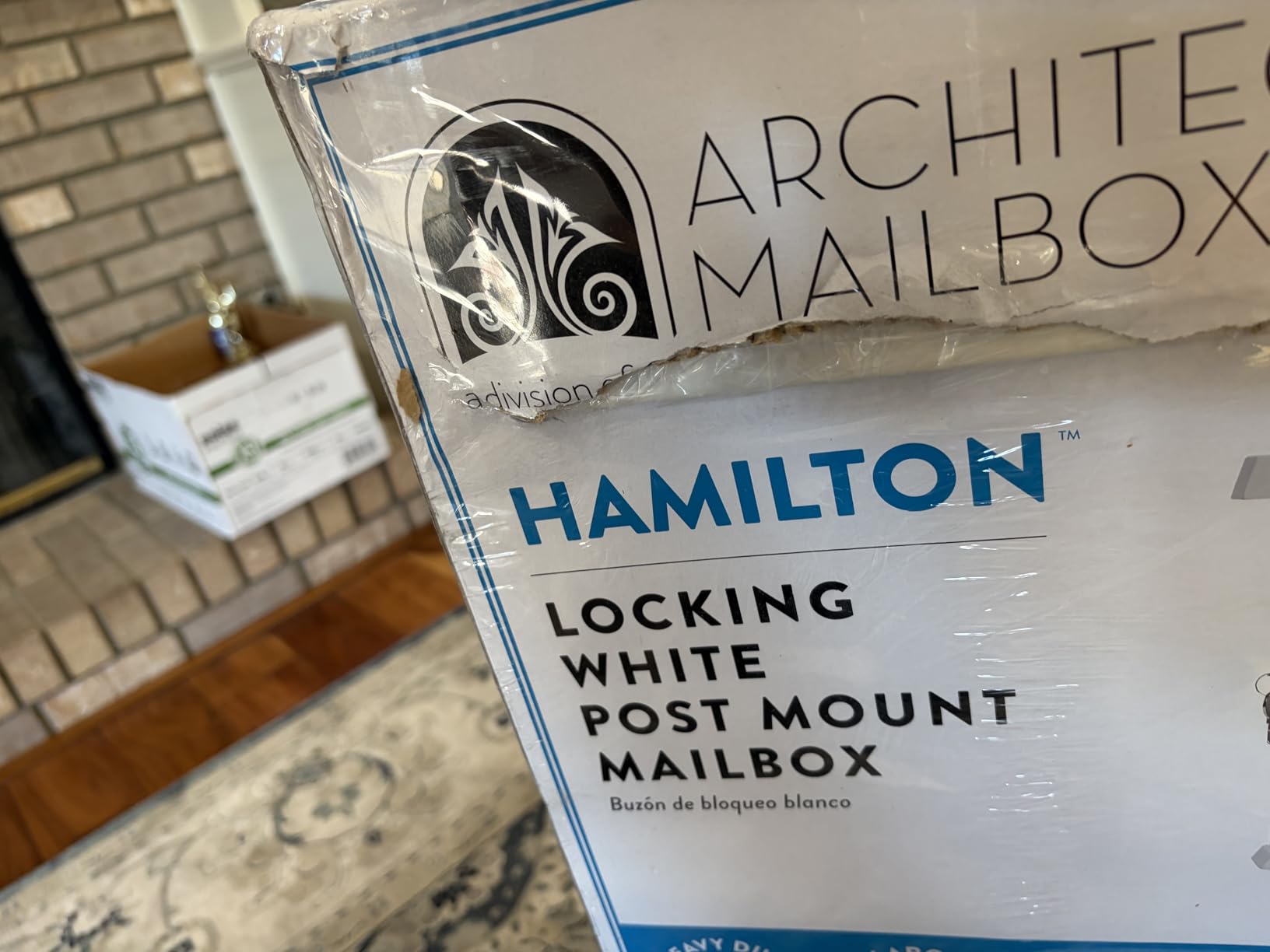 Architectural Mailboxes Hamilton Locking Post Mount Mailbox, Black, Large | Cast aluminum build with a secure lock and key and roller catch latch door closure. USPS approved. Includes 2 keys. customer photo 1