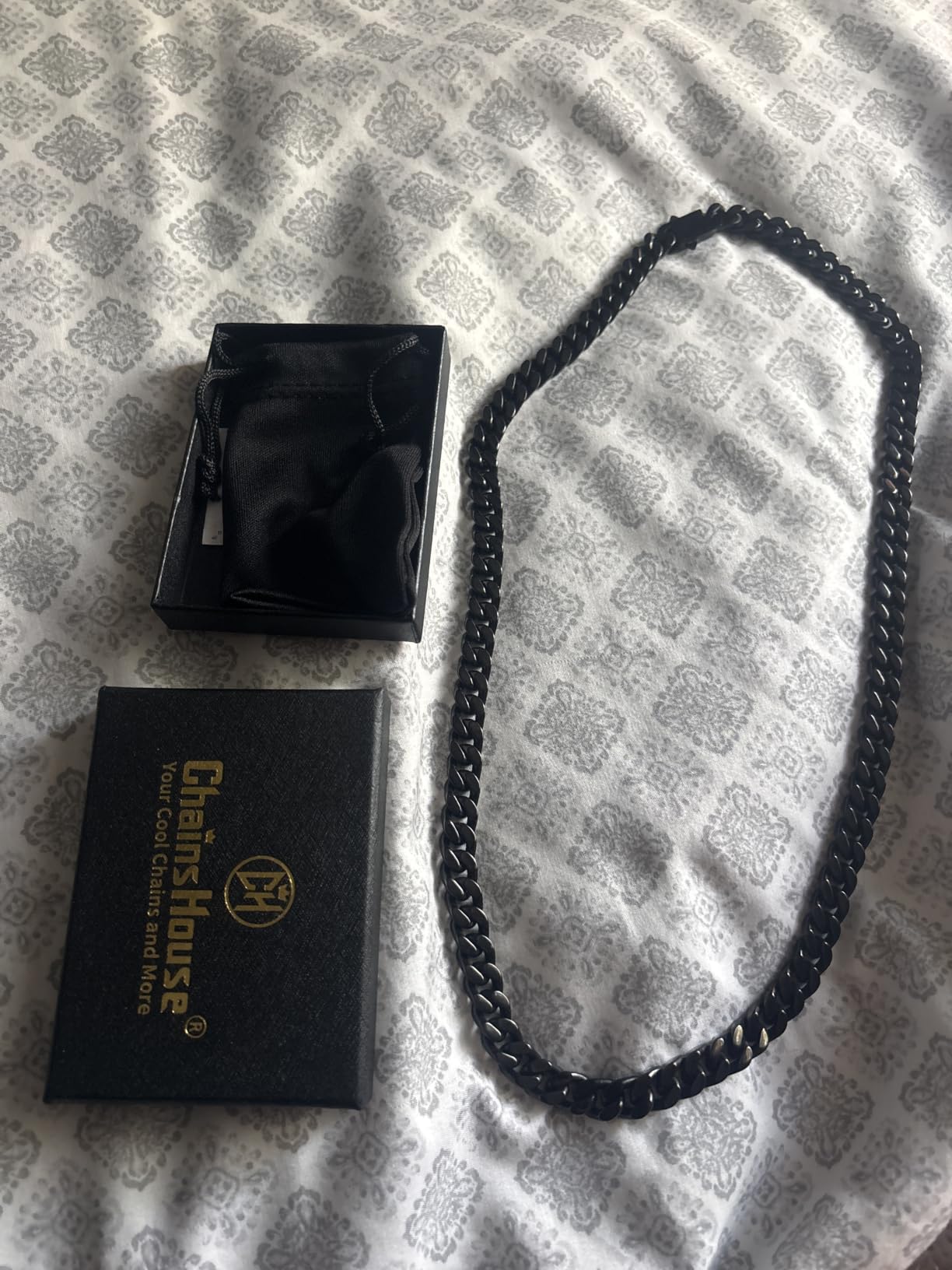ChainsHouse Cuban Link Chain for Men, Stainless Steel Waterproof Necklace customer photo 2