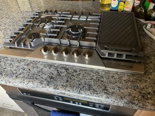 GASLAND 36 Inch Gas Cooktop, PRO GH3365SF 5 Burner Gas Stovetop with Reversible Cast Iron Grill/Griddle, Plug-in, NG/LPG Convertible Cooktops, Stainless Steel customer photo 1