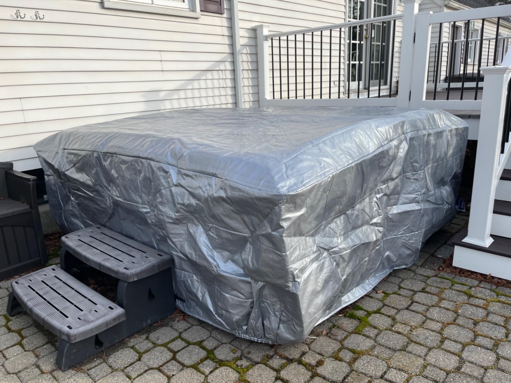 Insulated Hot Tub Cover Thermal Insulation Spa Cover Protector customer photo 2