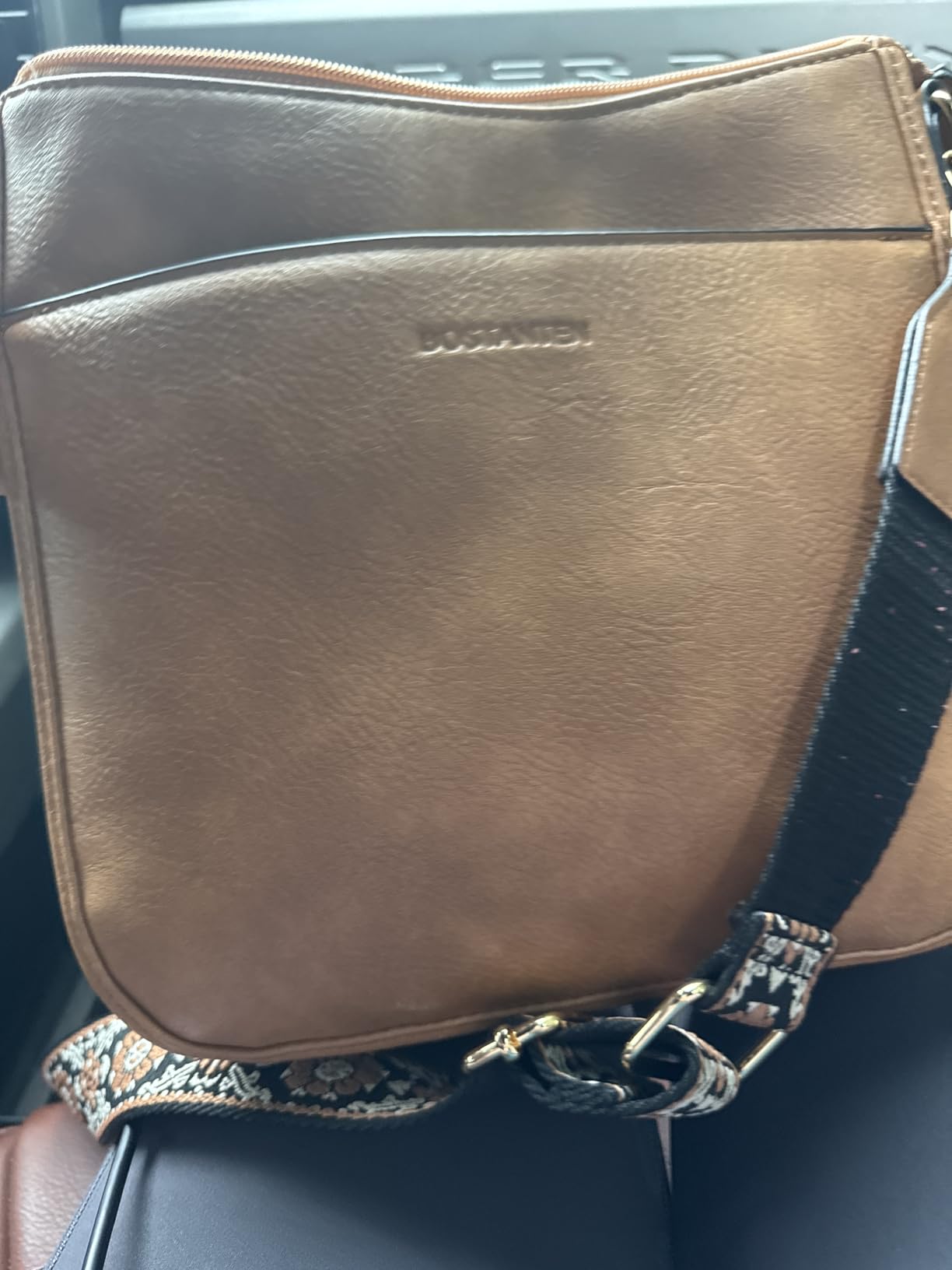 BOSTANTEN Crossbody Bags for Women Vegan Leather Purse Wide Shoulder Strap customer photo 2