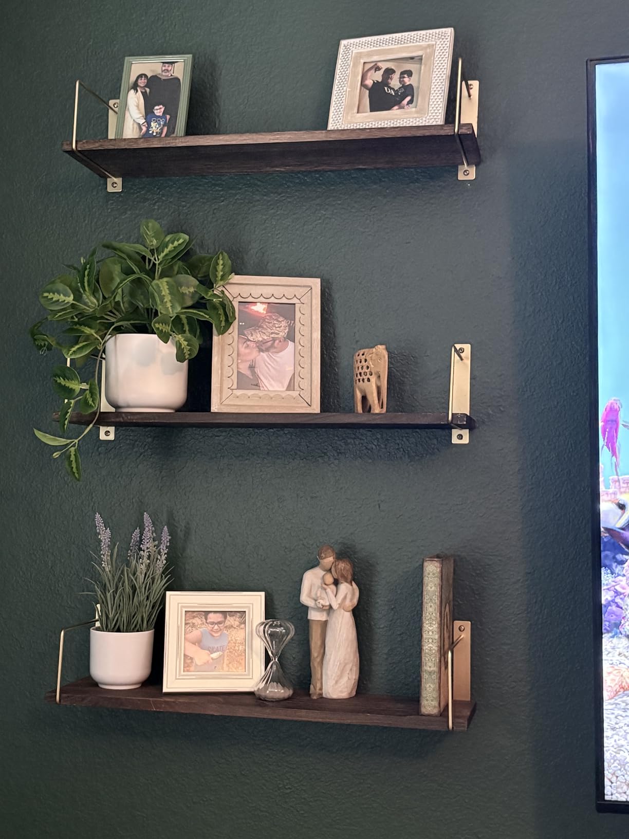 Floating Shelves, 24 In Bookshelves for Room Wall, Shelves on Wall (Brown) customer photo 1