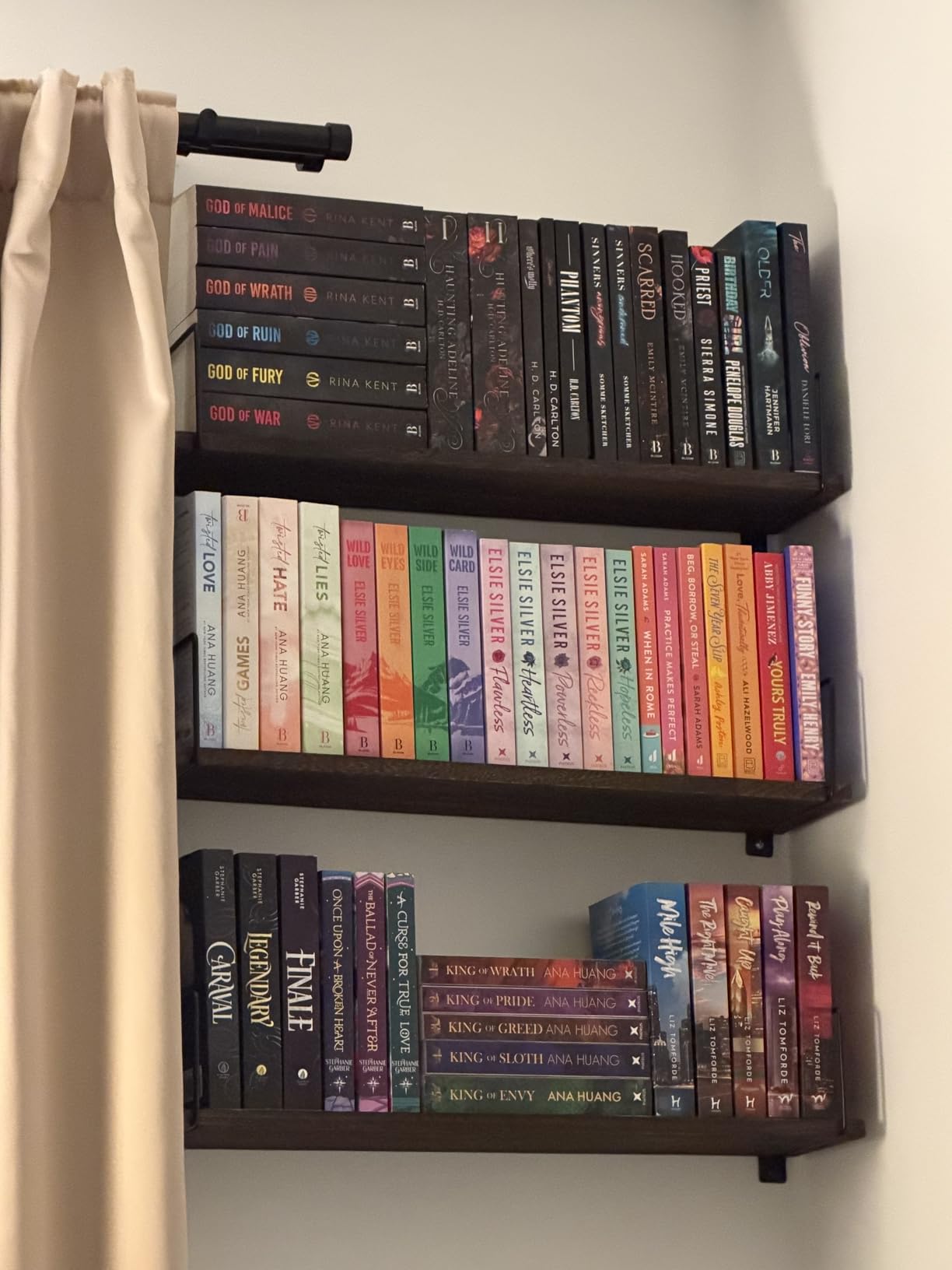 Floating Shelves, 24 In Bookshelves for Room Wall, Shelves on Wall (Brown) customer photo 2