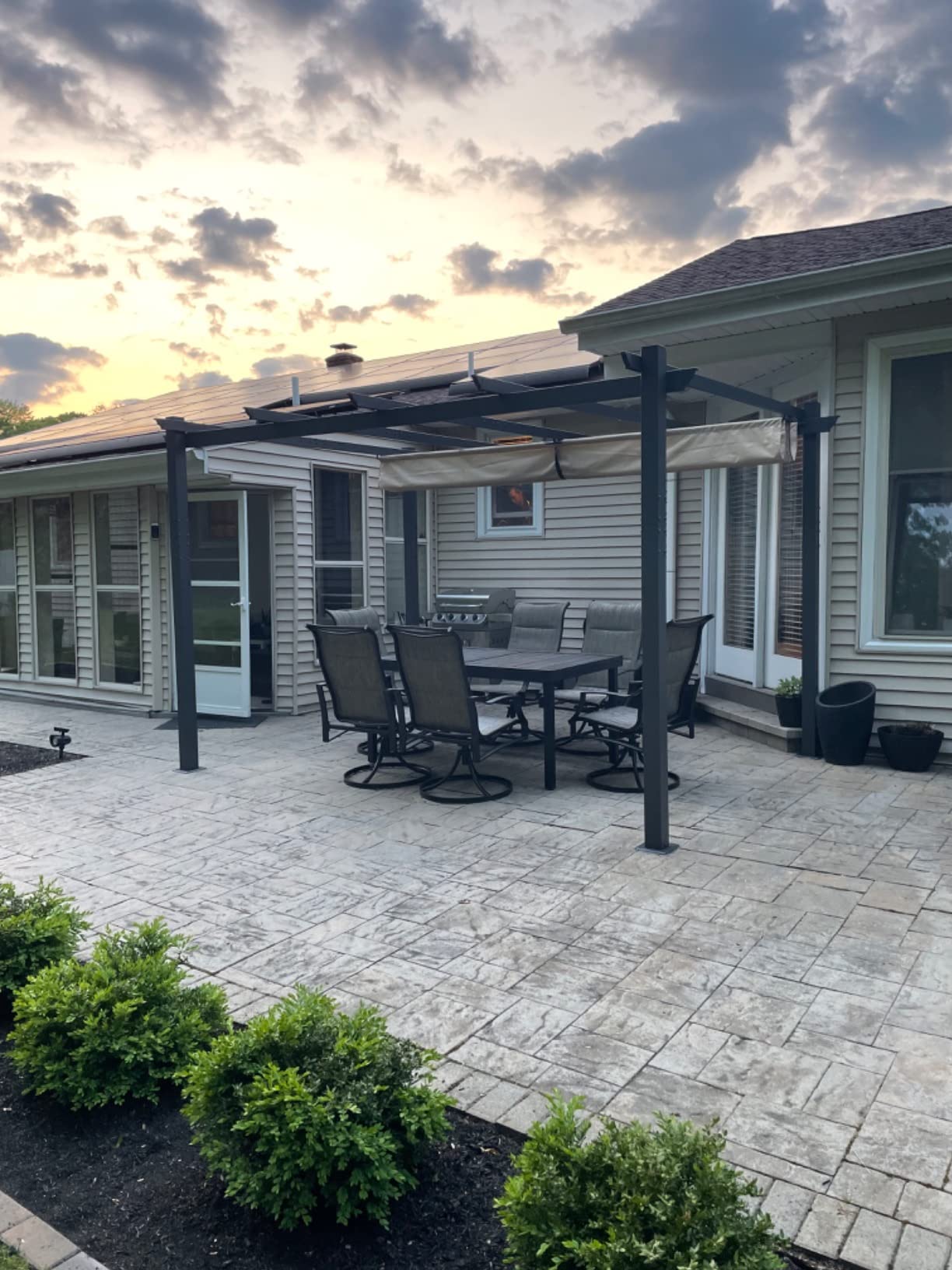 Tangkula 10x13 Ft Outdoor Pergola with Retractable Canopy, Heavy-Duty Aluminum Patio Shelter Pavilion for Deck, Garden, Yard, Beige customer photo 1