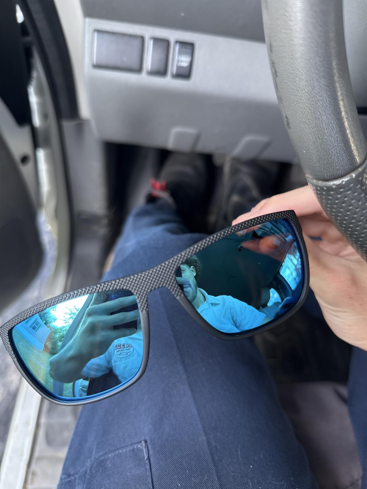 KALIYADI Polarized Sunglasses for Men, Lightweight Sun Glasses with UV Protection for Driving Fishing Golf customer photo 2