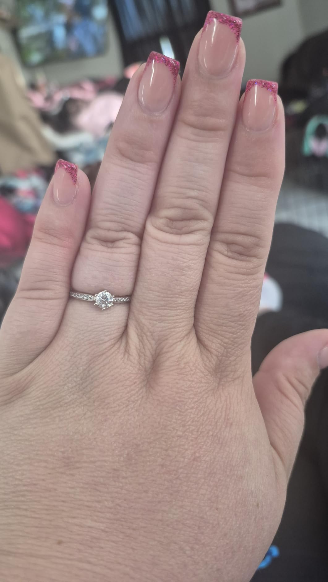 JewelryPalace 1-3ct Moissanite Solitaire Engagement Rings for Women customer photo 1