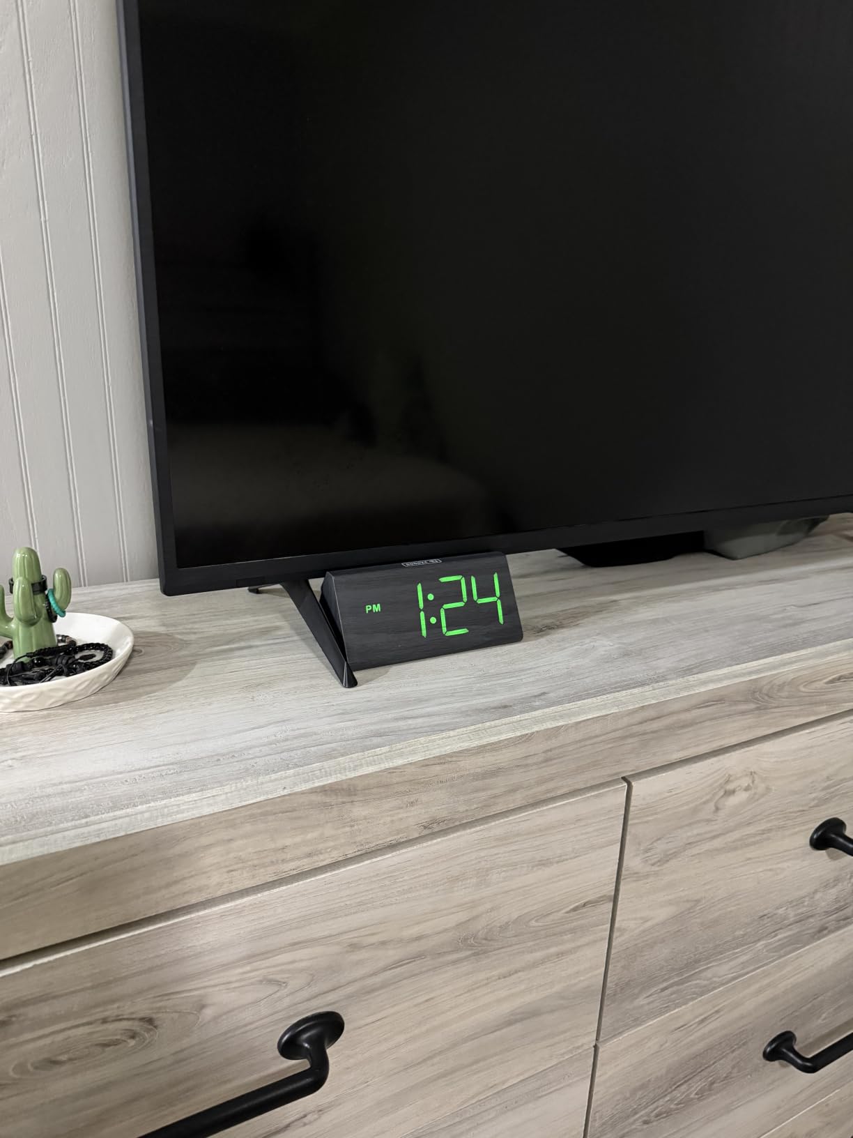 DreamSky Wooden Digital Alarm Clock for Bedrooms Desk with Large Numbers customer photo 2