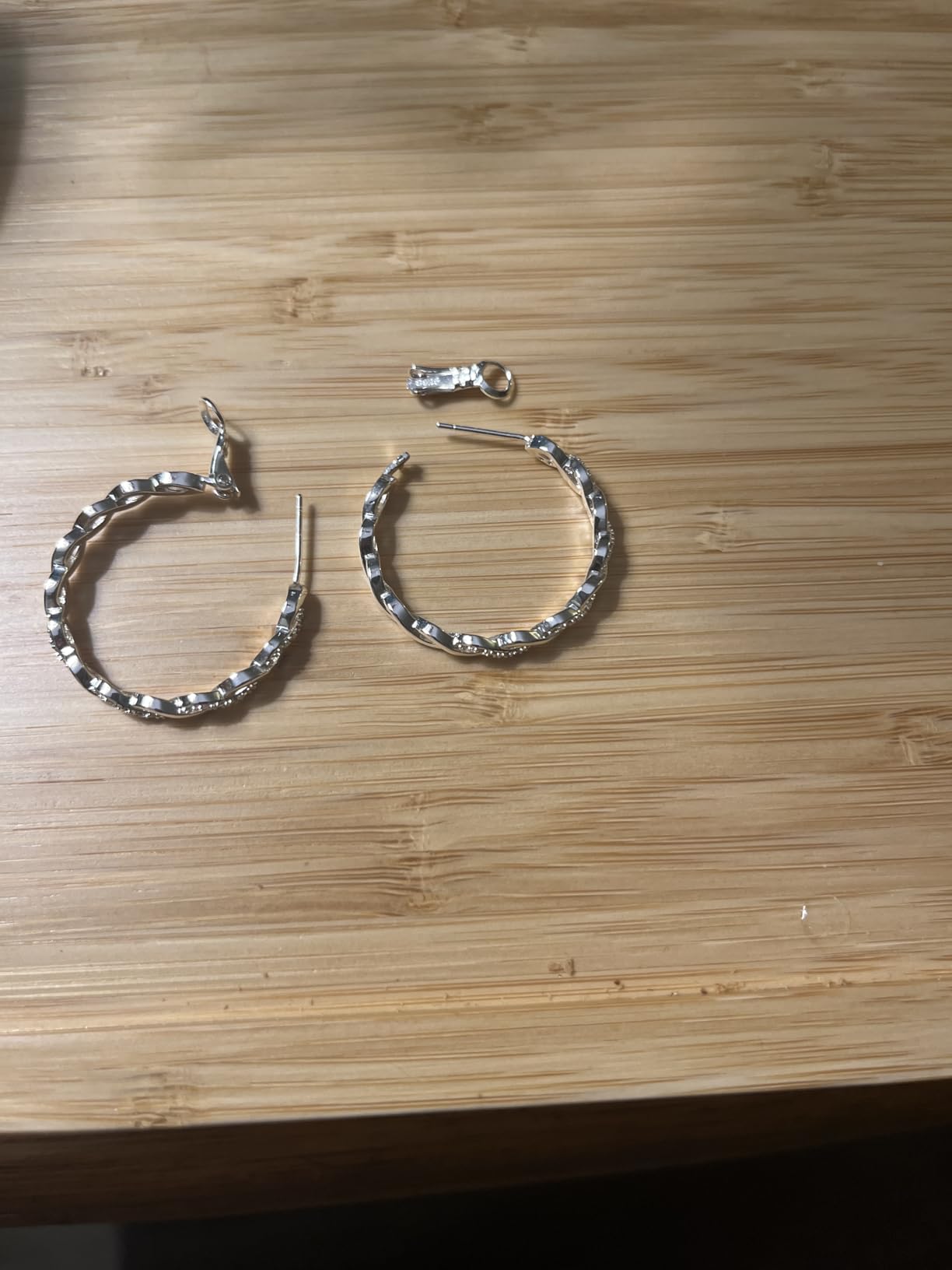Senteria S925 Sterling Silver Post Twisted Hoop Earrings Hypoallergenic | Lightweight Silver Hoop Earrings AAAAA Cubic Zirconia Nickel Free for Sensitive Ears Twisted Hoops for Women Gifts 20-60MM customer photo 2