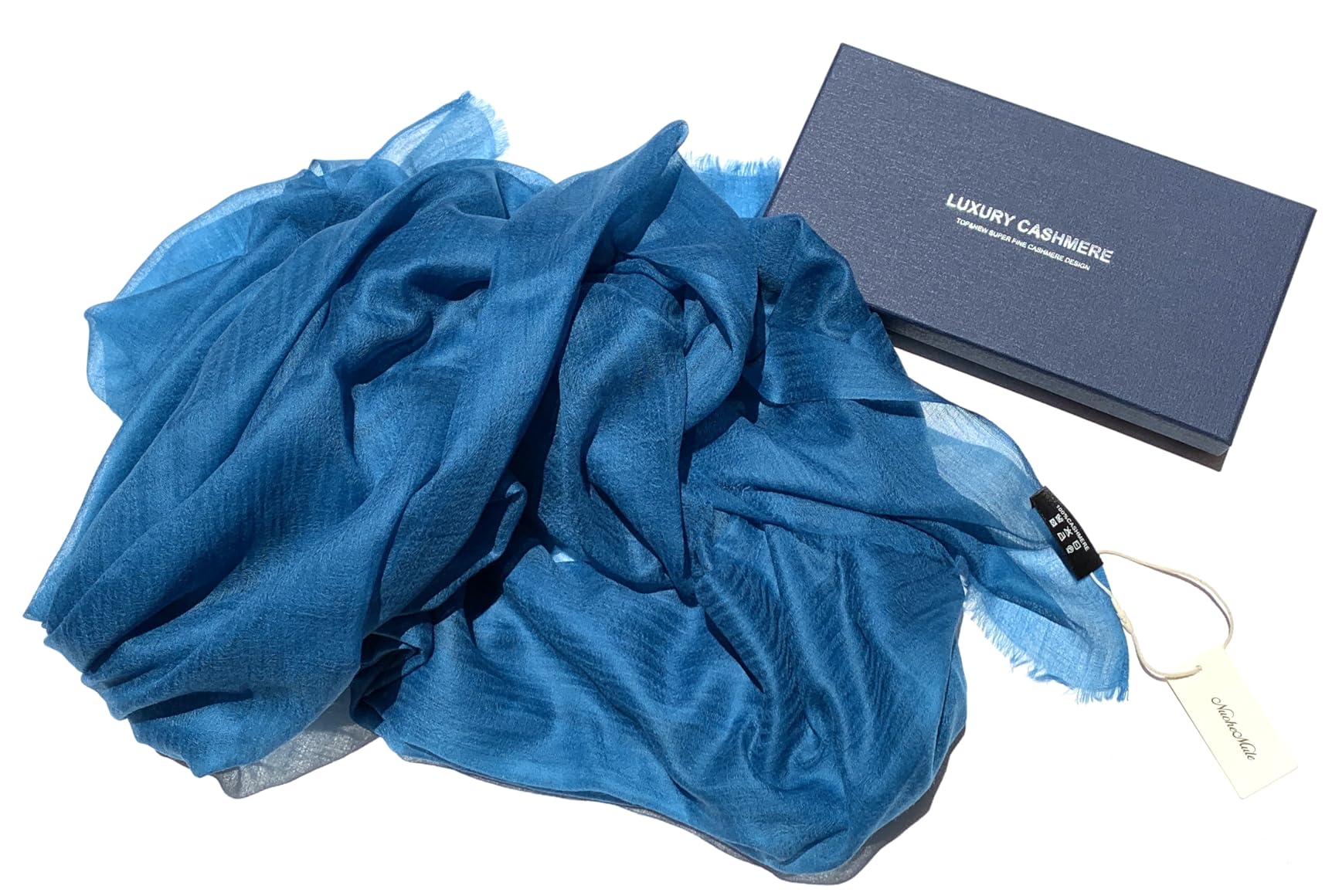 Luxury 100% Cashmere Shawl Wraps for Women, 90'' x 40'' Featherlight Thin Sheer Scarf for All Seasons with Gift Box customer photo 1