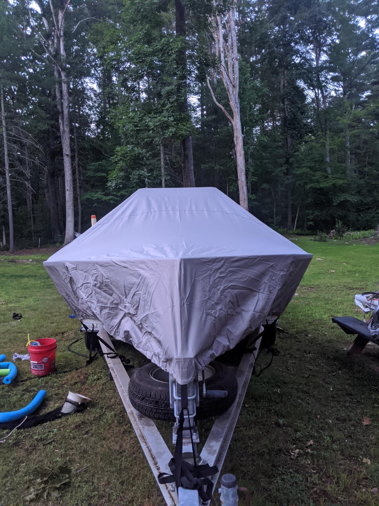 Solim 17'-19' Center Console Boat Cover, 1300D PU Waterproof Trailerable customer photo 1