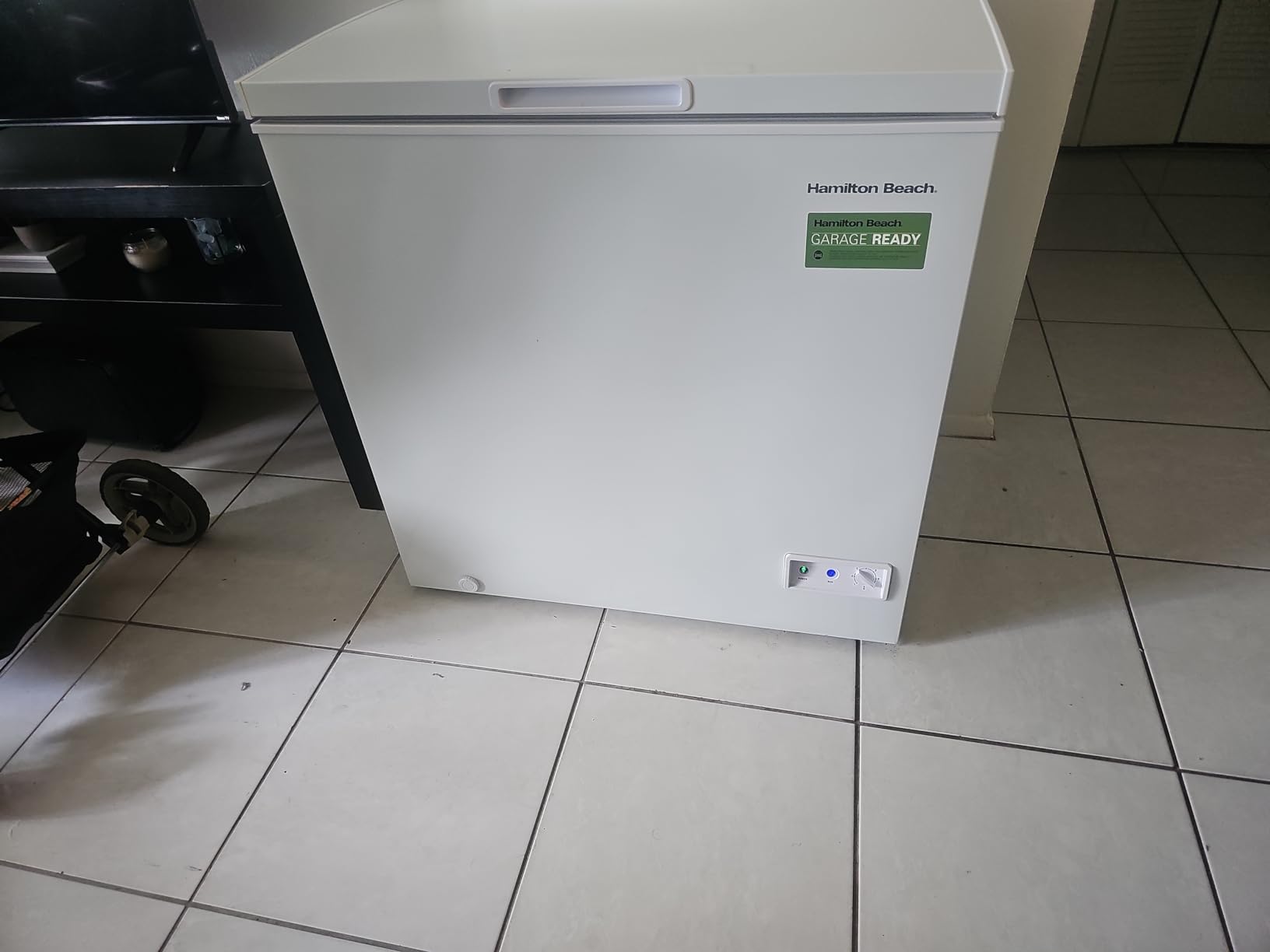 14 cu ft Chest Freezer - White, Large Storage for Families, Space-Saving Flat Back, Front Drain, Garage Ready - By Hamilton Beach customer photo 2