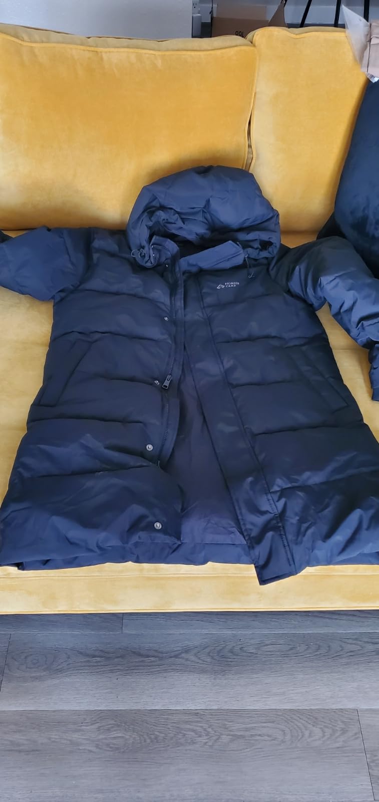 Pioneer Camp Mens Lightweight Packable Puffer Jacket Hooded Insulated Thermal Puffy Winter Jackets for Running Travel customer photo 2