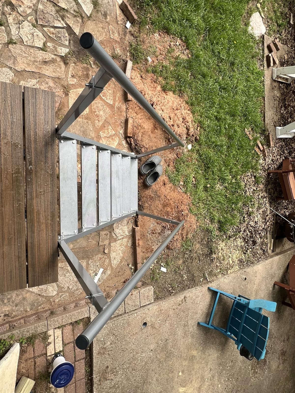 VEVOR Dock Ladder 6 Steps, 500lbs, Aluminum Adjustable Height Pool Steps customer photo 2