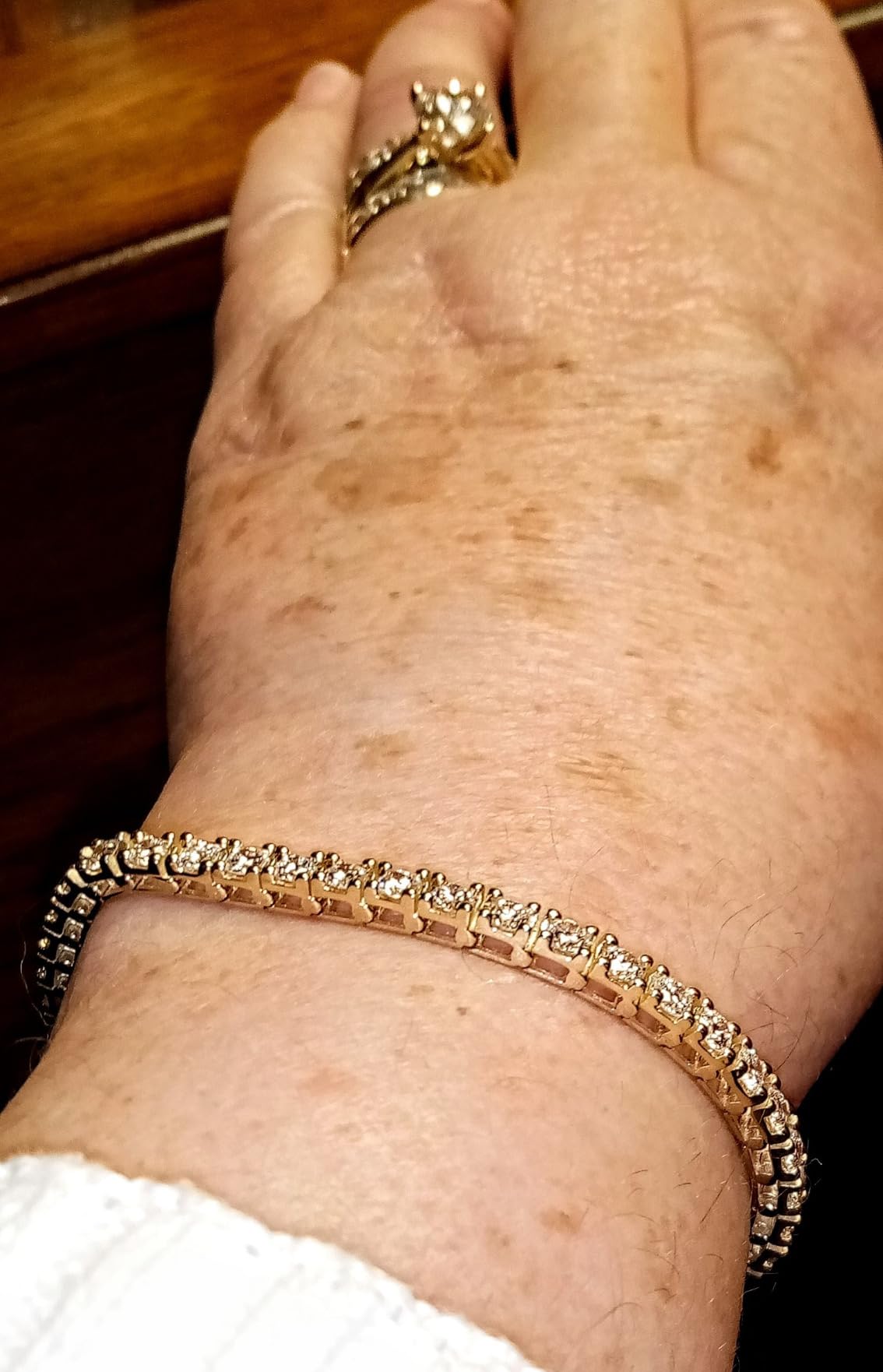 3 to 50 Carat Classic LAB GROWN 14K Gold Diamond Tennis Bracelet 4 Prong customer photo 1