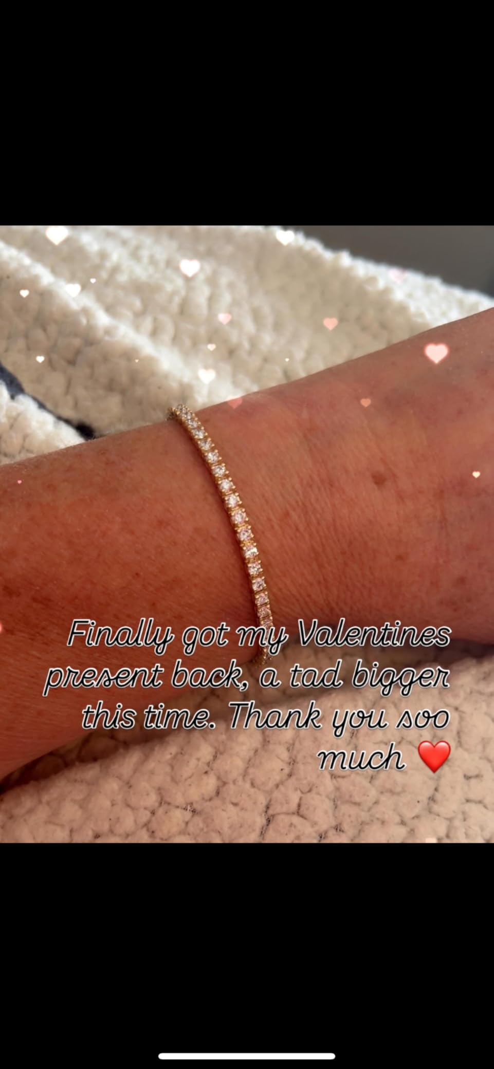 3 to 50 Carat Classic LAB GROWN 14K Gold Diamond Tennis Bracelet 4 Prong customer photo 2