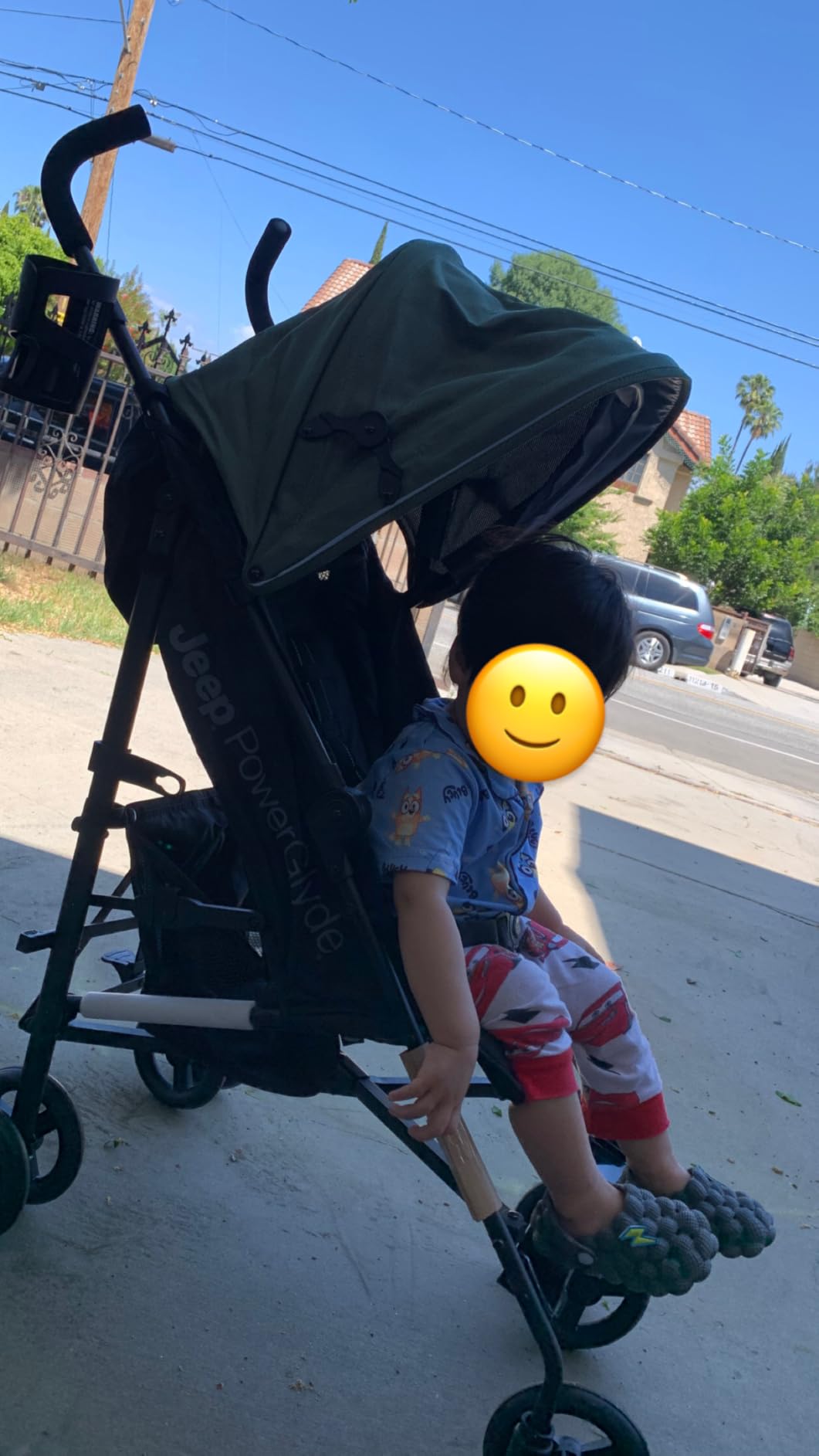 Jeep AdventureGlyde Stroller by Delta Children - Lightweight Travel Stroller with Smoothest Ride & Compact Fold, 3-Position Recline, Extra Large Storage Basket, Black/Grey customer photo 1
