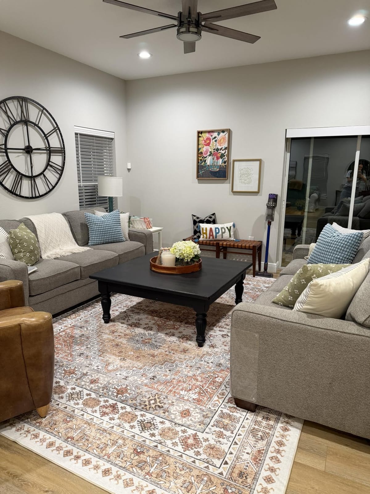 zesthome 8x10 Area Rugs for Living Room,Large Washable Rug,Orange customer photo 2