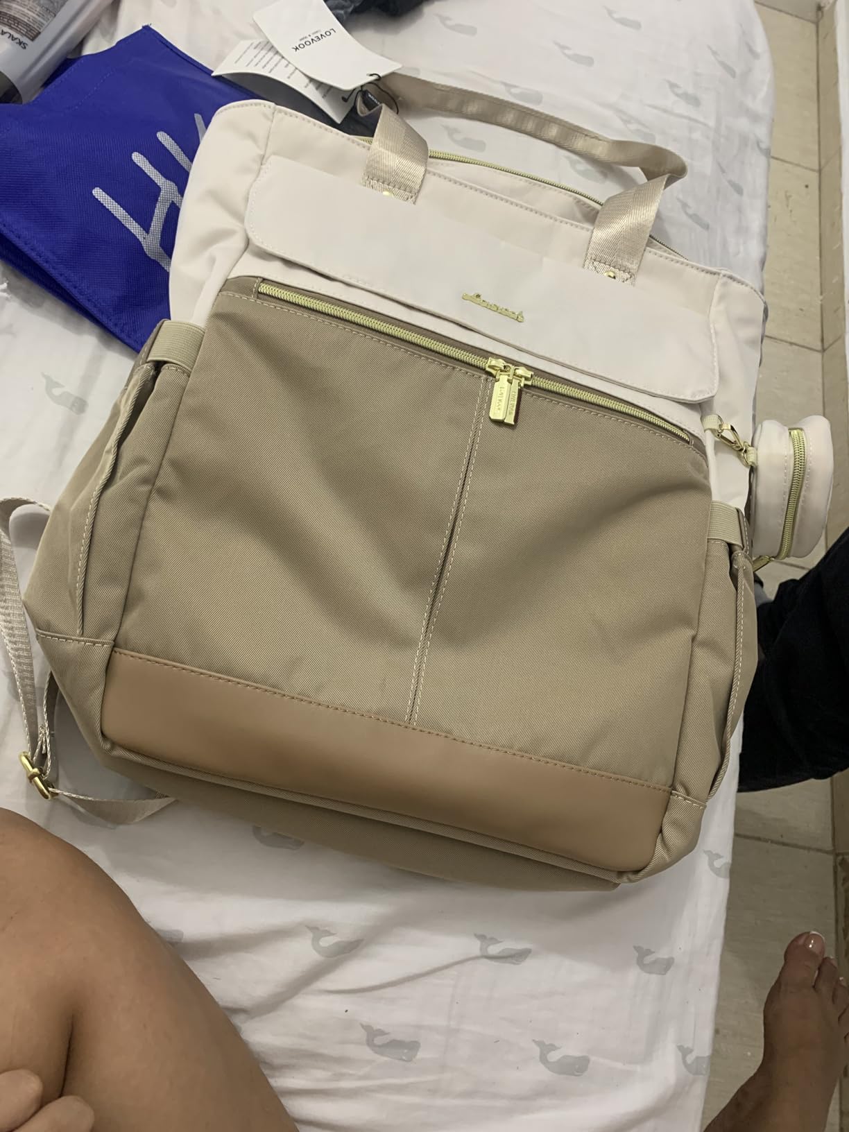 LOVEVOOK Diaper Bag Backpack,Tote Bag with Insulated Pockets Changing Pad customer photo 2
