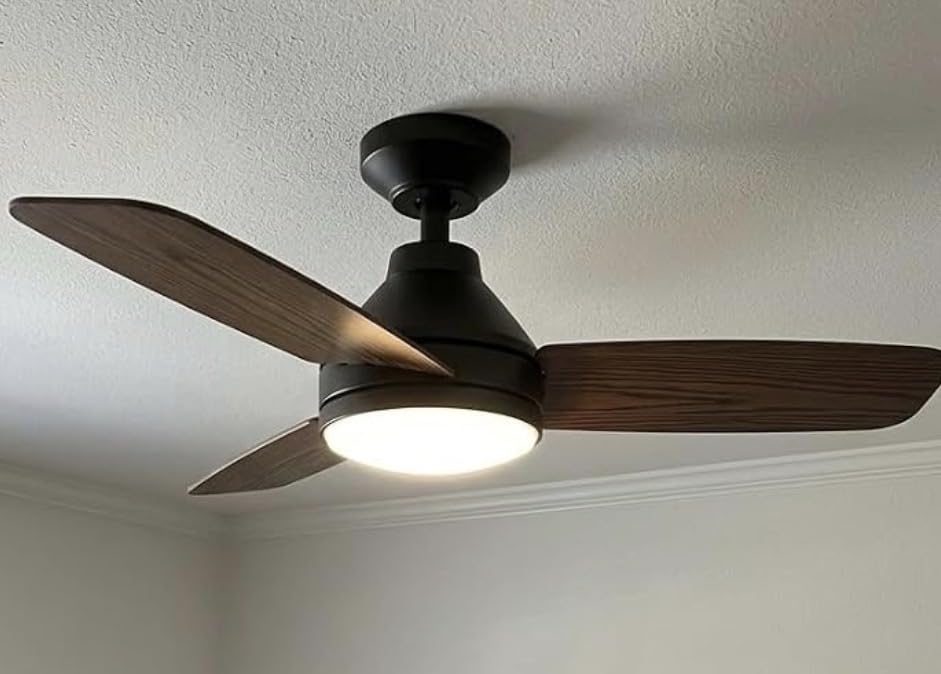 Amico 42 Inch Black Low Profile Ceiling Fans with Lights and Remote customer photo 1