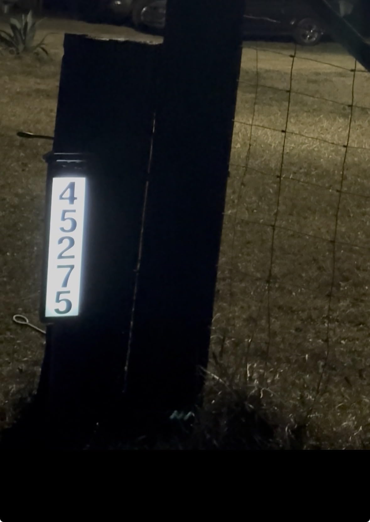 Solar Lighted Illuminated Address Sign, House Numbers for Outside Yard Home customer photo 2