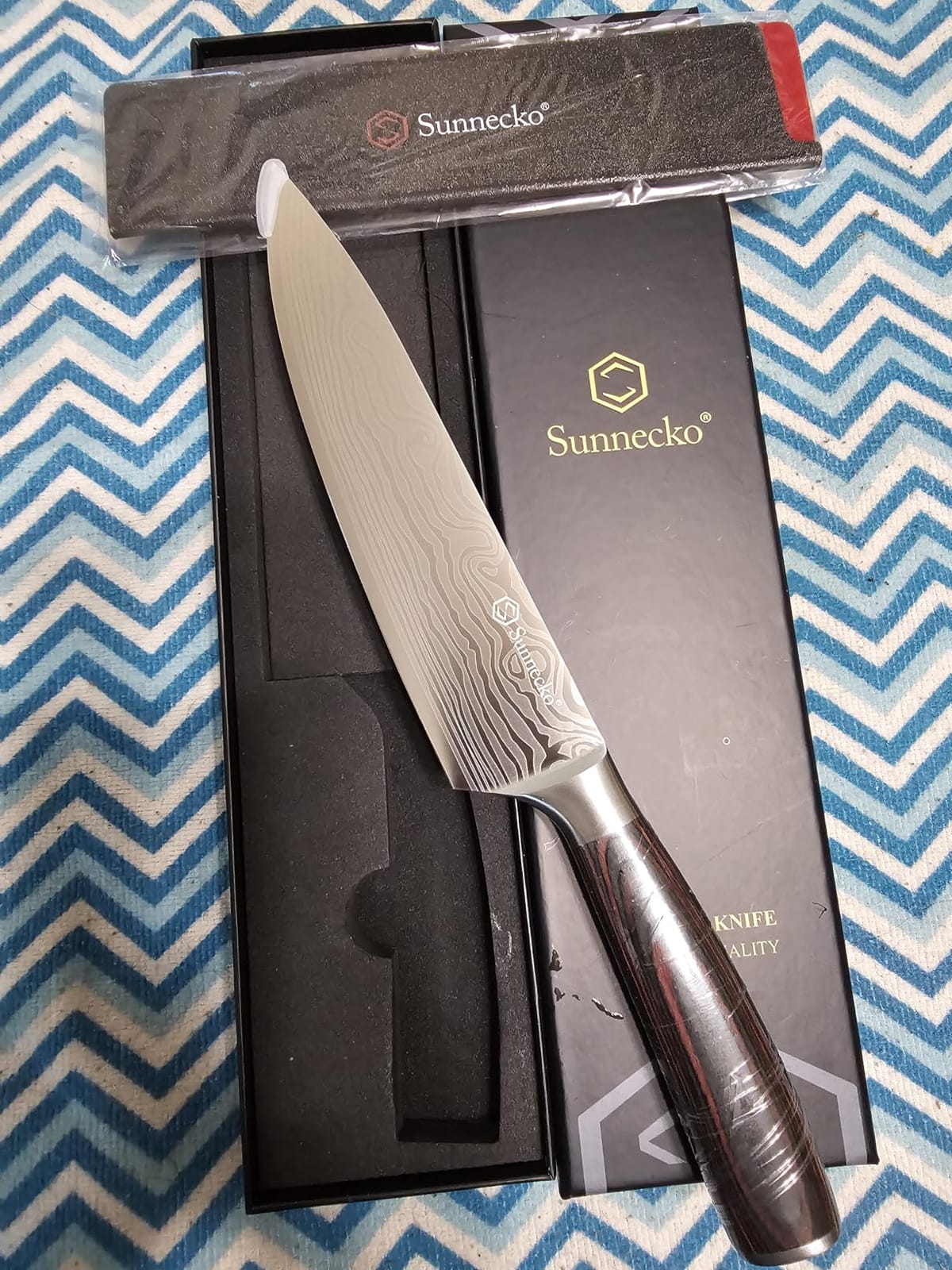 Sunnecko 5.5 Inch Small Chef Knife - Ultra Sharp 12-15 Degree Edge Kitchen Knife for Meat Vegetable Cutting Japanese Style with Sheath, High Carbon Stainless Steel Blade, Cooking Father Day Gift customer photo 2