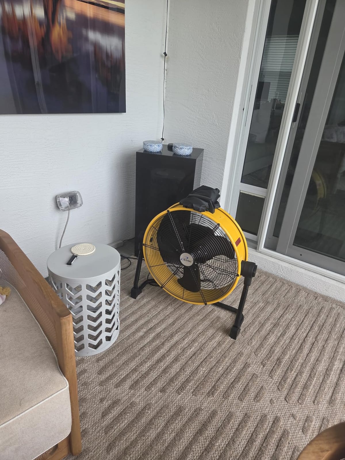 iLIVING 24 Inches 7341 CFM Heavy Duty High Velocity Barrel Floor Drum Fan With DC Brushless Motor,Stepless Speed Adjustment for Workshop, Garage, Commercial or Industrial Environment, UL Safety Listed customer photo 2