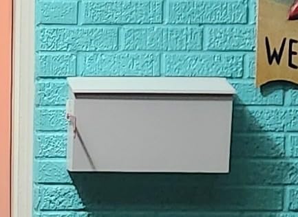 TonGass Metal Wall Mounted Mailbox with Flag and Number Stickers customer photo 2