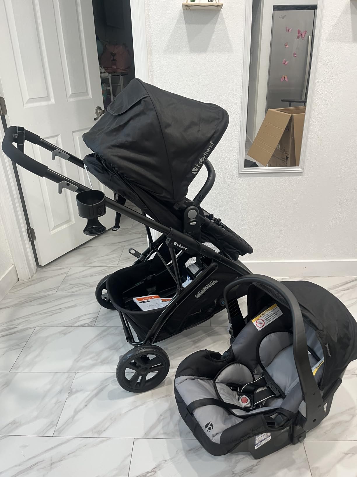 Baby Trend Passport® Switch 6-in-1 Modular Stroller Travel System with EZ-Lift™ Plus Infant Car Seat, Dash Black customer photo 2