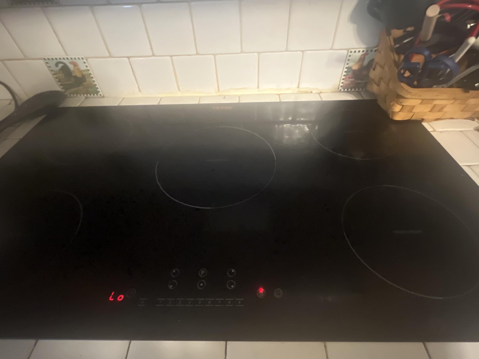 VEVOR Electric Cooktop, 5 Burners, 36'' Induction Stove Top, Built-in Magnetic Cooktop 9200W, 9 Heating Level Multifunctional Burner, LED Touch Screen w/Child Lock & Over-Temperature Protection customer photo 1