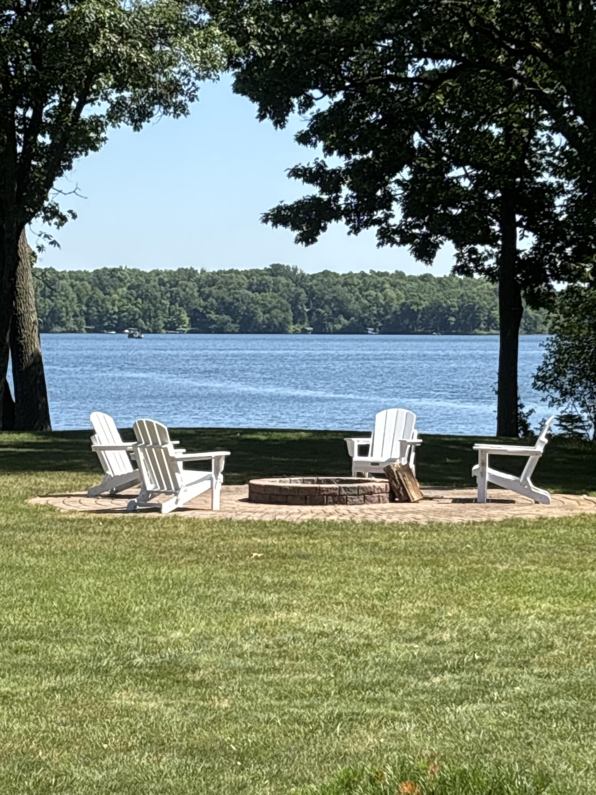 SERWALL Folding Adirondack Chair Set of 4, Fire Pit with Cup Holder -Black customer photo 1