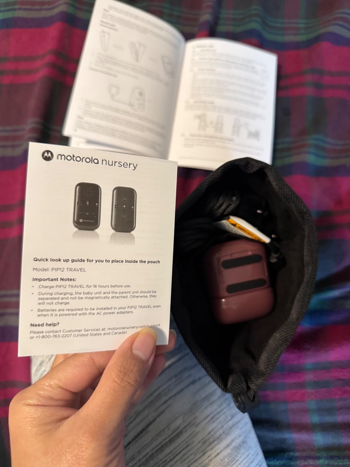Motorola Nursery Audio Baby Monitor, No WiFi Needed, Two-Way Talk, Portable and Rechargeable, 1500ft Range, HD Sound, Water-Resistant Travel Case, PIP12 customer photo 1