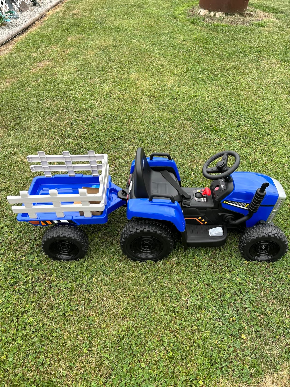 Kidzone 12V 7Ah Premium Electric Tractor Ride On Toy, Dark Green customer photo 2